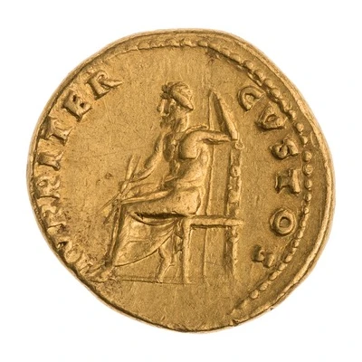 Aureus - Nero IVPPITER CVSTOS; Jupiter back
