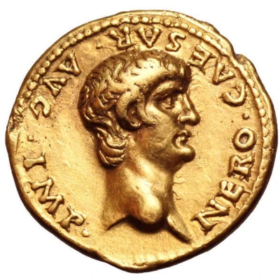 Aureus - Nero PONTIF MAX TR P VI COS IIII P P front