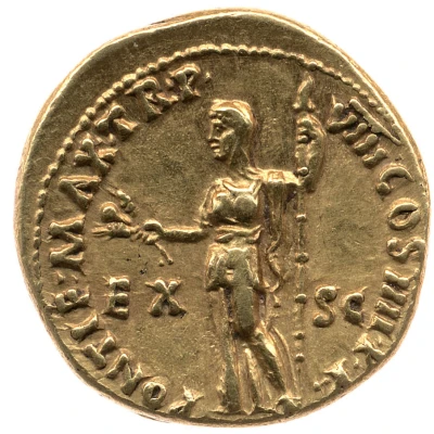 Aureus - Nero PONTIF MAX TR P VIII COS IIII P P EX S C; Ceres back
