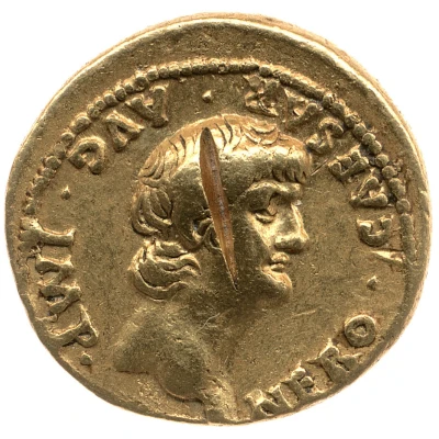 Aureus - Nero PONTIF MAX TR P VIII COS IIII P P EX S C; Roma front
