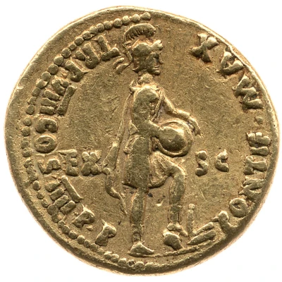 Aureus - Nero PONTIF MAX TR P VIII COS IIII P P EX S C; Roma back