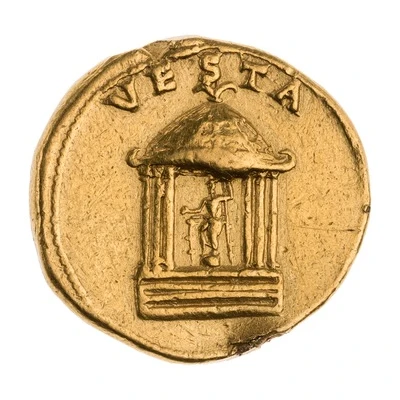Aureus - Nero VESTA; Vesta back