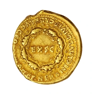 Aureus - Nero and Agrippina the Younger NERONI CLAVD DIVI F CAES AVG GERM IMP TR P back