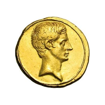 Aureus - Octavian CAESAR DIVI F; Victory 32 BC - 29 BC front