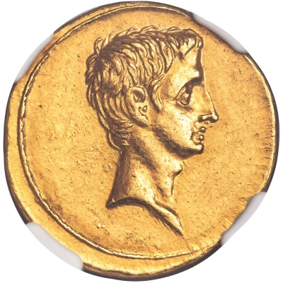 Aureus - Octavian IMP CAESAR; Victory 29 BC - 27 BC front