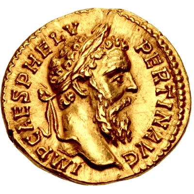Aureus - Pertinax LAETITIA TEMPOR COS II; Laetitia front