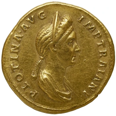 Aureus - Plotina CAES AVG GERMA DAC COS VI P P ARA PVDIC; Pudicitia front