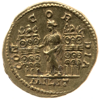 Aureus - Septimius Severus CORNCORDIA MILIT; Concordia back