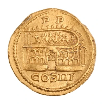 Aureus - Septimius Severus COS III P P back