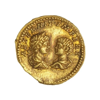 Aureus - Septimius Severus, Caracalla, and Geta AETERNIT IMPERI back