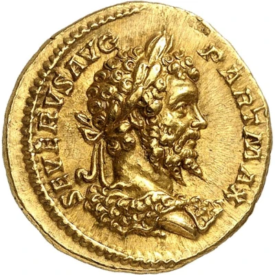Aureus - Septimius Severus, Caracalla, and Geta AETERNIT IMPERI front