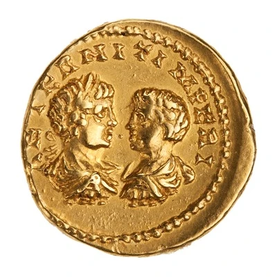 Aureus - Septimius Severus, Caracalla, and Geta AETERNIT IMPERI back