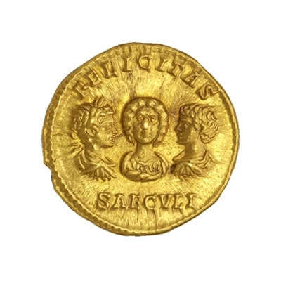 Aureus - Septimius Severus, Julia Domna, Caracalla, and Geta FELICITAS SAECVLI back