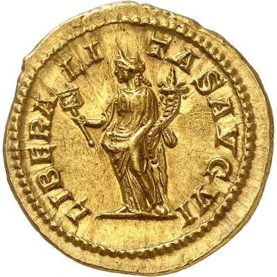 Aureus - Septimius Severus LIBERALITAS AVGG VI; Liberalitas back