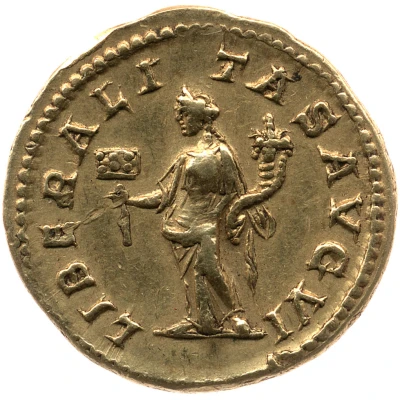 Aureus - Septimius Severus LIBERALITAS AVGG VI; Liberalitas back