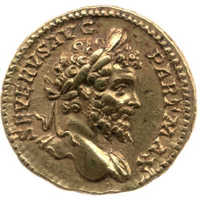 Aureus - Septimius Severus P M TR P VIII COS II P P front
