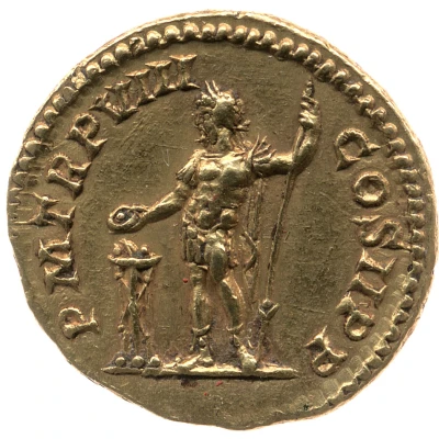 Aureus - Septimius Severus P M TR P VIII COS II P P back