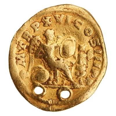 Aureus - Septimius Severus P M TR P XVI COS III P P; Victory back