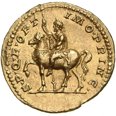 Aureus - Septimius Severus S P Q R OPTIMO PRINC back