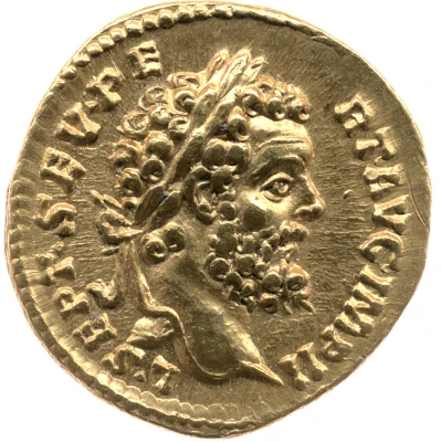 Aureus - Septimius Severus VICT AVG TR P II COS II; Victory front