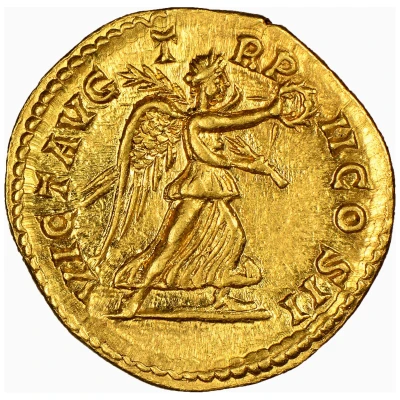 Aureus - Septimius Severus VICT AVG TR P II COS II; Victory back