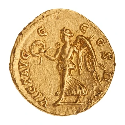 Aureus - Septimius Severus VICT AVGG COS II P P; Victory back