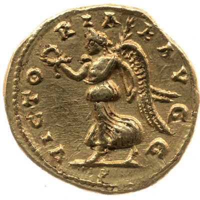 Aureus - Septimius Severus VICTORIAE AVG; Victory back