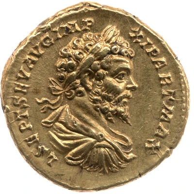 Aureus - Septimius Severus VICTORIAE AVGG FEL; Victory front