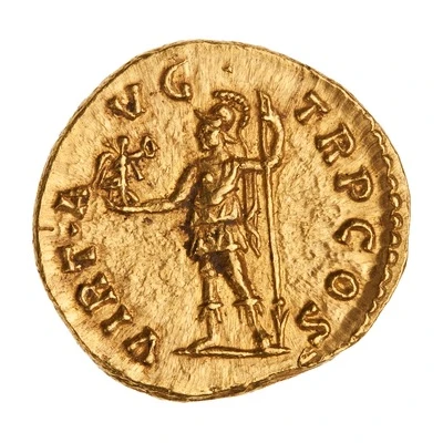 Aureus - Septimius Severus VIRT AVG TR P COS; Virtus back