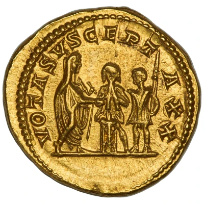 Aureus - Septimius Severus and Caracalla VOTA SVSCEPTA XX back