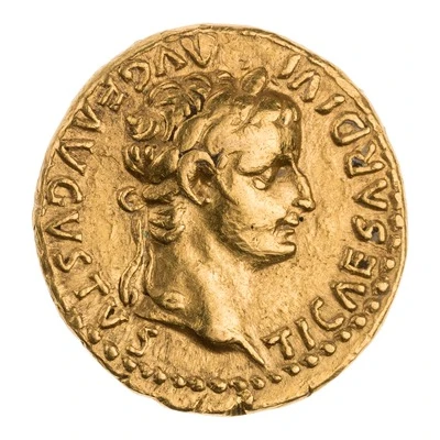 Aureus - Tiberius PONTIF MAXIM front