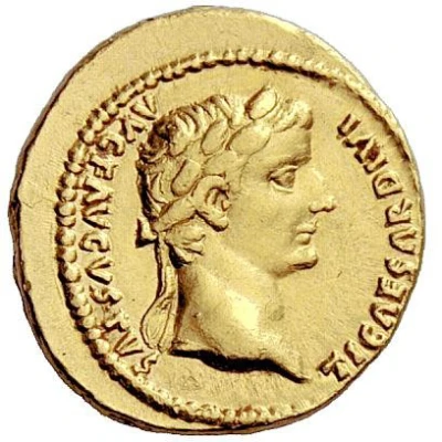 Aureus - Tiberius and Augustus DIVOS AVGVST DIVI F front