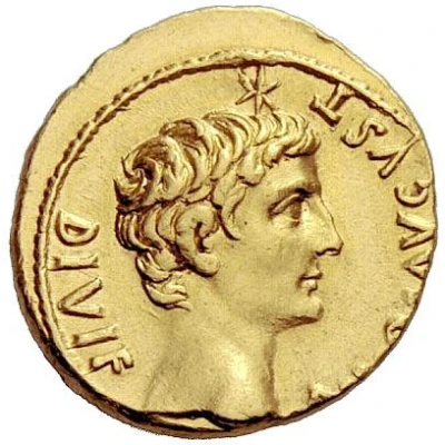 Aureus - Tiberius and Augustus DIVOS AVGVST DIVI F back