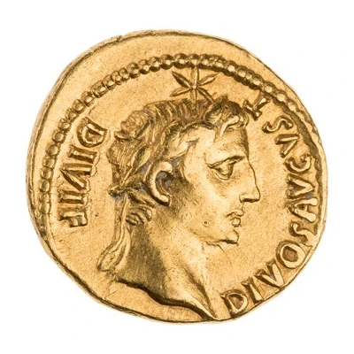 Aureus - Tiberius and Augustus DIVOS AVGVST DIVI F back
