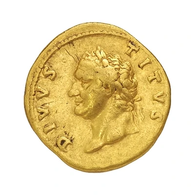 Aureus - Titus IMP CAES TRAIAN AVG GER DAC P P REST front