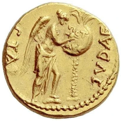 Aureus - Titus IVDAEA DEVICTA; Victory back