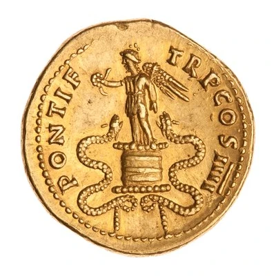 Aureus - Titus PONTIF TR P COS IIII; Victory back