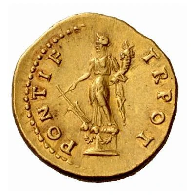 Aureus - Titus PONTIF TR POT; Fortuna back