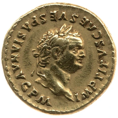 Aureus - Titus TR P IX IMP XV COS VIII P P front