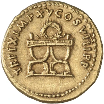 Aureus - Titus TR P IX IMP XV COS VIII P P back