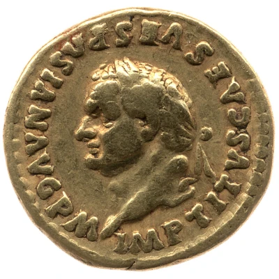Aureus - Titus TR P IX IMP XV COS VIII P P front