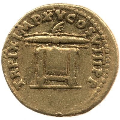 Aureus - Titus TR P IX IMP XV COS VIII P P back