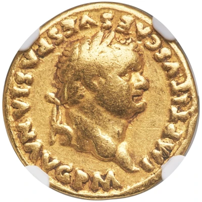 Aureus - Titus TR P VIIII IMP XIIII COS VII P P; Rome front