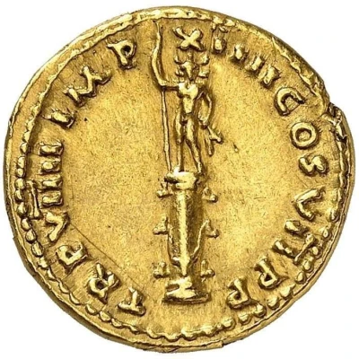 Aureus - Titus TR P VIIII IMP XIIII COS VII P P back