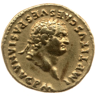 Aureus - Titus TR P VIIII IMP XIIII COS VII P P front