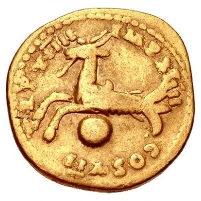 Aureus - Titus TR P VIIII IMP XIIII COS VII back
