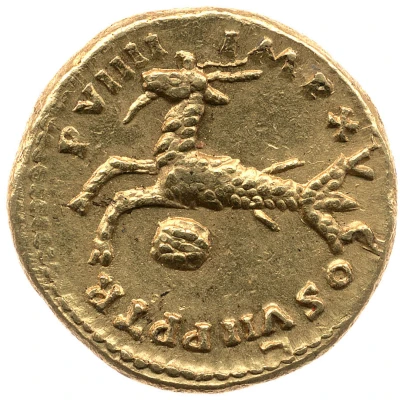 Aureus - Titus TR P VIIII IMP XV COS VII P P back