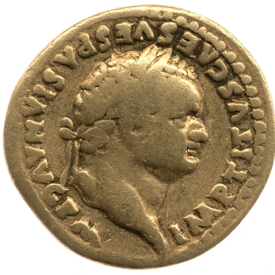 Aureus - Titus TR P VIIII IMP XV COS VII P P front