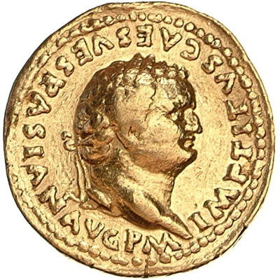 Aureus - Titus TR P VIIII IMP XV COS VII P P front