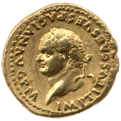 Aureus - Titus TR P VIIII IMP XV COS VII P P front